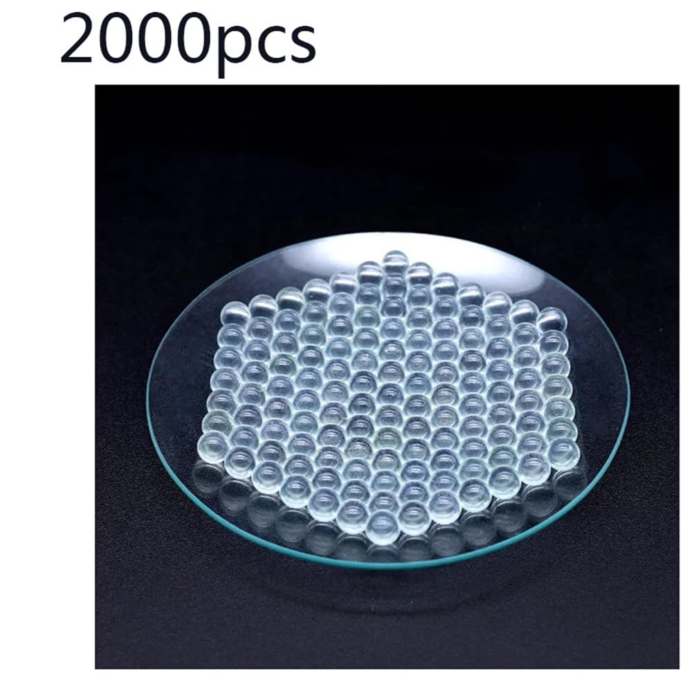 Sprzęt laboratoryjny i wyposażenie 1000-10000 sztuk szklanych kulek o różnych średnicach zewnętrznych od 1 mm do 8 mm, koraliki szlifierskie do laboratorium (5 mm, 2000 szt.)