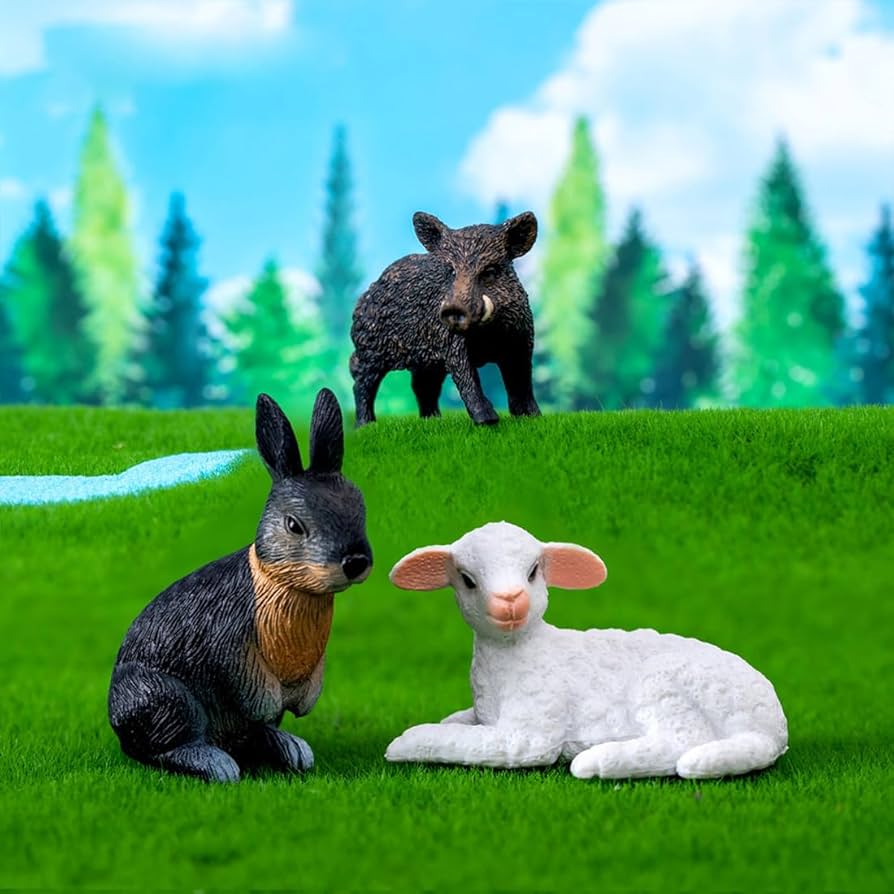 不思議な動物の置物　フィギュア Amazon.co.jp: FLORMOON動物フィギュア 5 個のリアルな