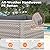 MAISON BACKYARDS 6-Seat Modern Outdoor Wicker Rattan Patio Furniture Set with 55,000 BTU Fire Pit Table, Thick 4? Cushions, All-Weather Dual-Strand Rattan, Rust-Resistant Steel Frame,Black