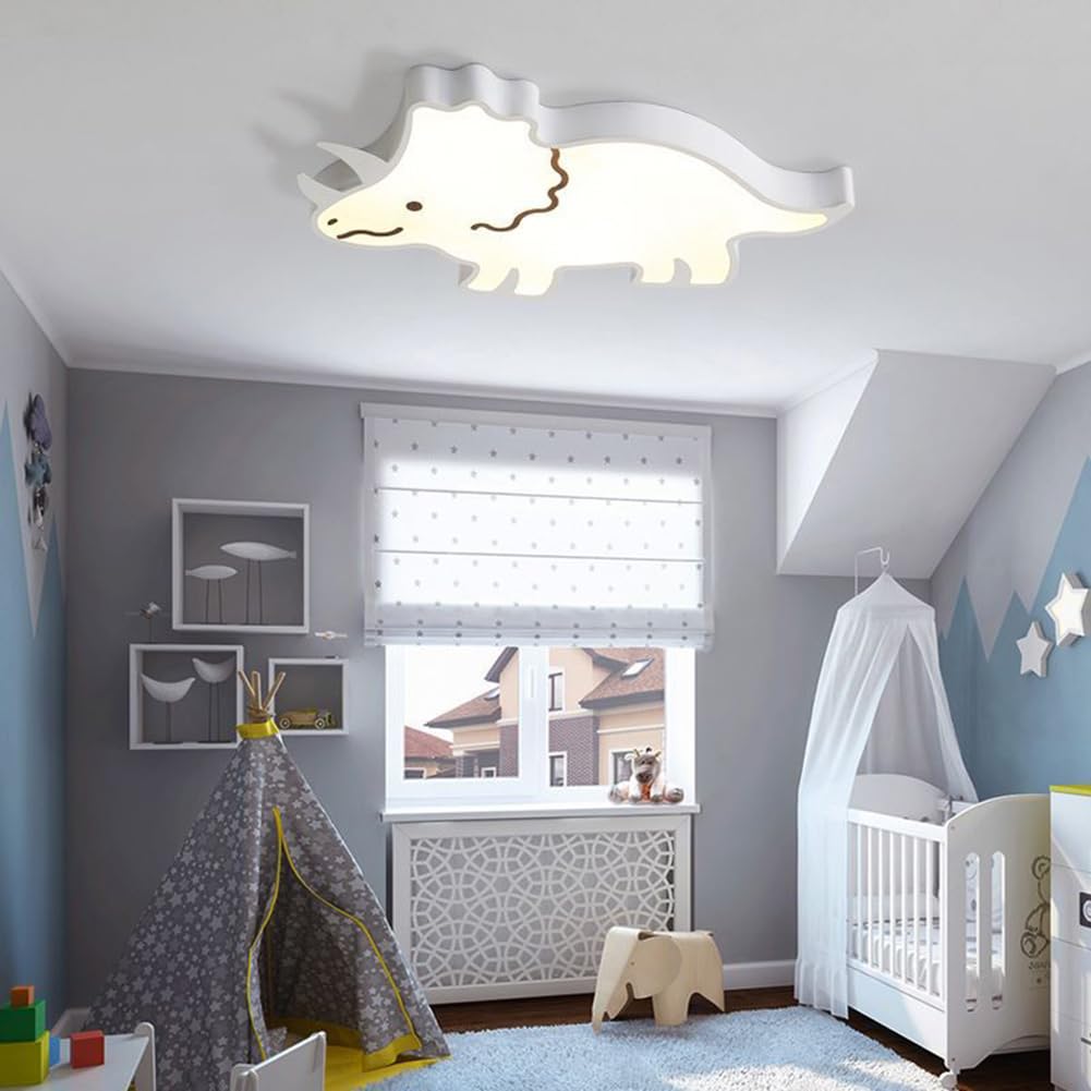 Lámpara de Techo para Habitación de Niños, Luz de Techo para Niña y Niño, Decoración de Dinosaurios, Candelabros Modernos para Niños y Niñas,B