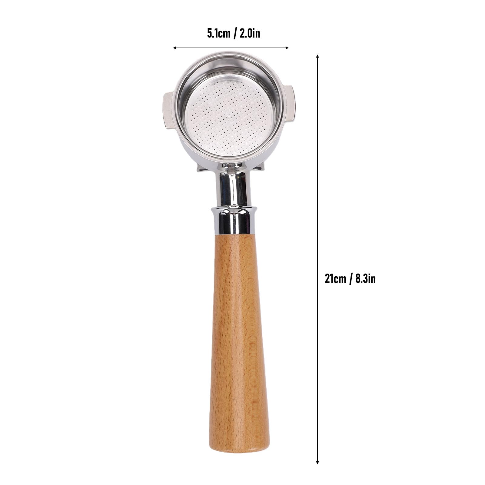 Portafiltro da 51 Mm, 2 Orecchie in Acciaio Inossidabile