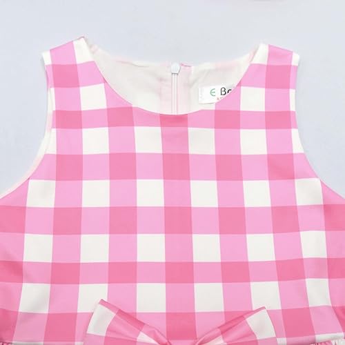 Miniatura 4 de TiaoBug Disfraz rosa para niños y niñas, vestido de muñeca de película 2023, disfraz de Halloween, cosplay, disfraz de princesa