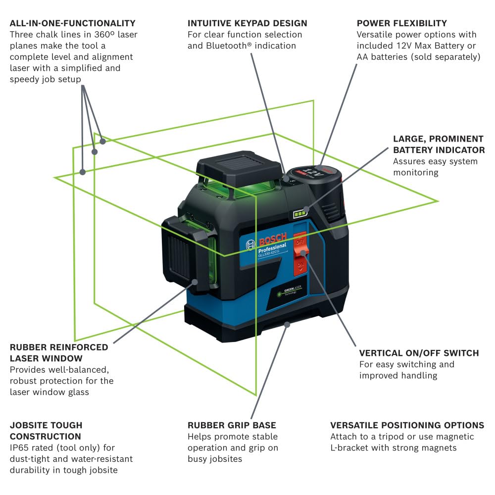 Bosch GLL330 Laser Level - 360 Degree Alignment -3