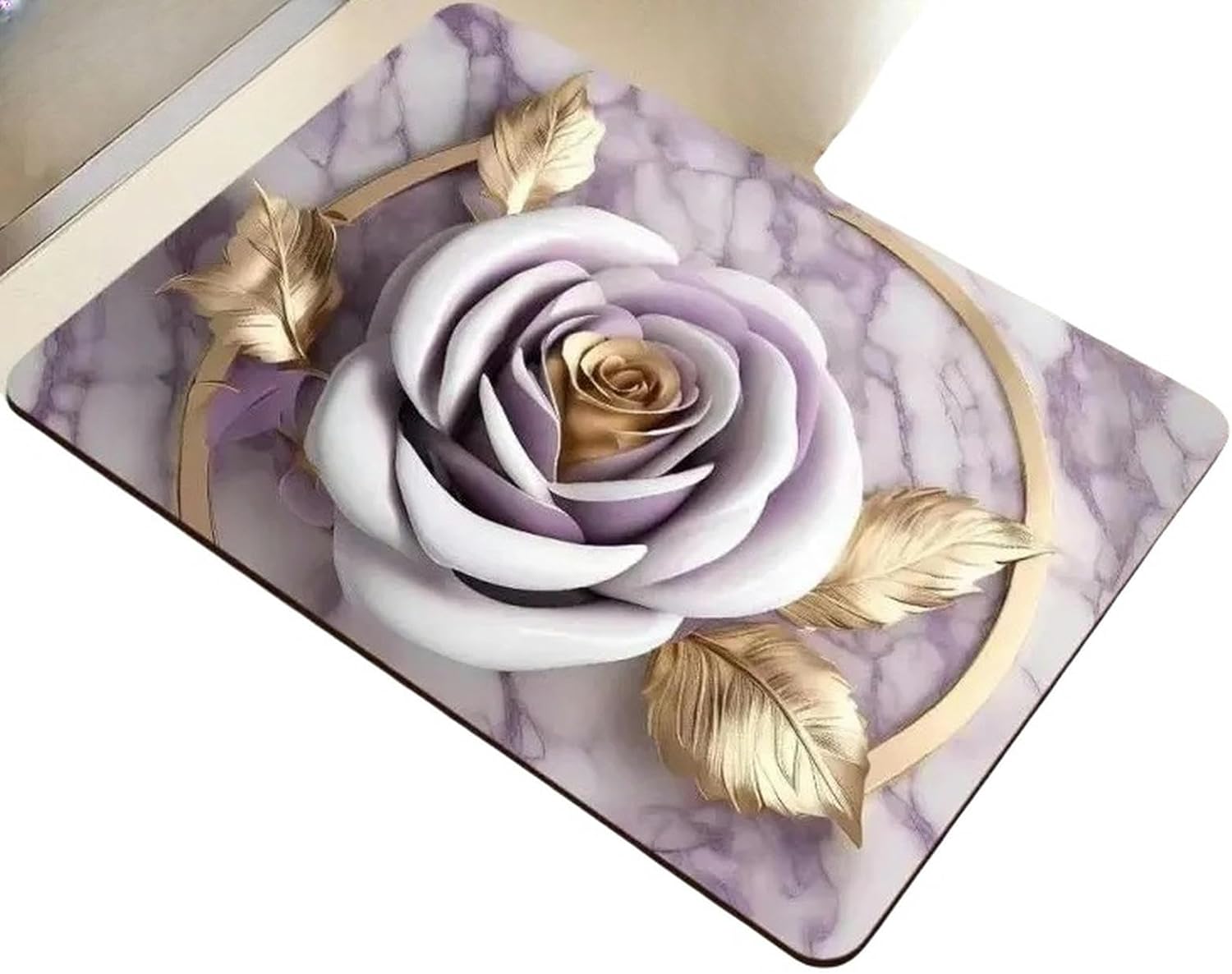 Dish drying mat Flower Printed Drain Mat Rectangular Coffee Machine Drying Mat Tableware Sink Mat Placemat-12-30x40cm