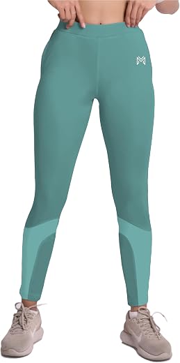 Mehrang Gym wear Mesh Leggings Workout Pants with Side Pockets/Stretchable Tights/Highwaist Sports Fitness Yoga Track Pant...