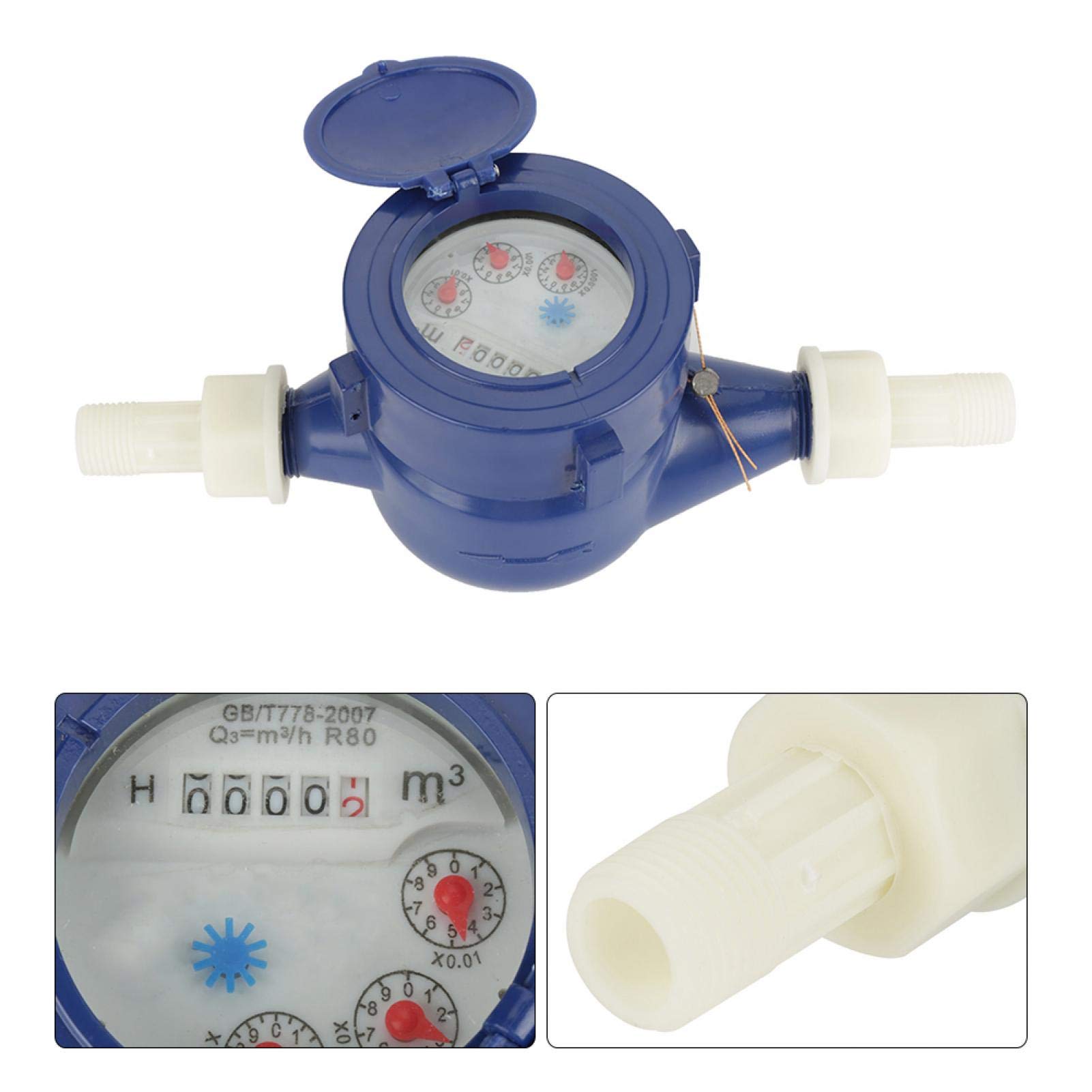 Compteur d'eau sèche 15mm 1/2Jardin Maison Plastique Compteur d'eau Compteur d'eau sèche 15mm 1/2Jardin Maison Plastique Compteur d'eau
