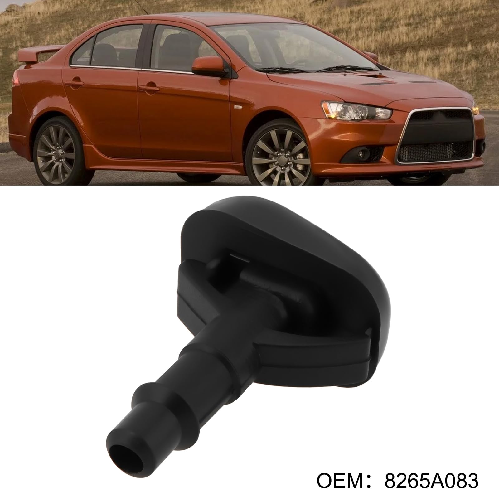 4 szt. dysz spryskiwaczy przedniej szyby 8265A083 kompatybilne z Mitsubishi Lancer