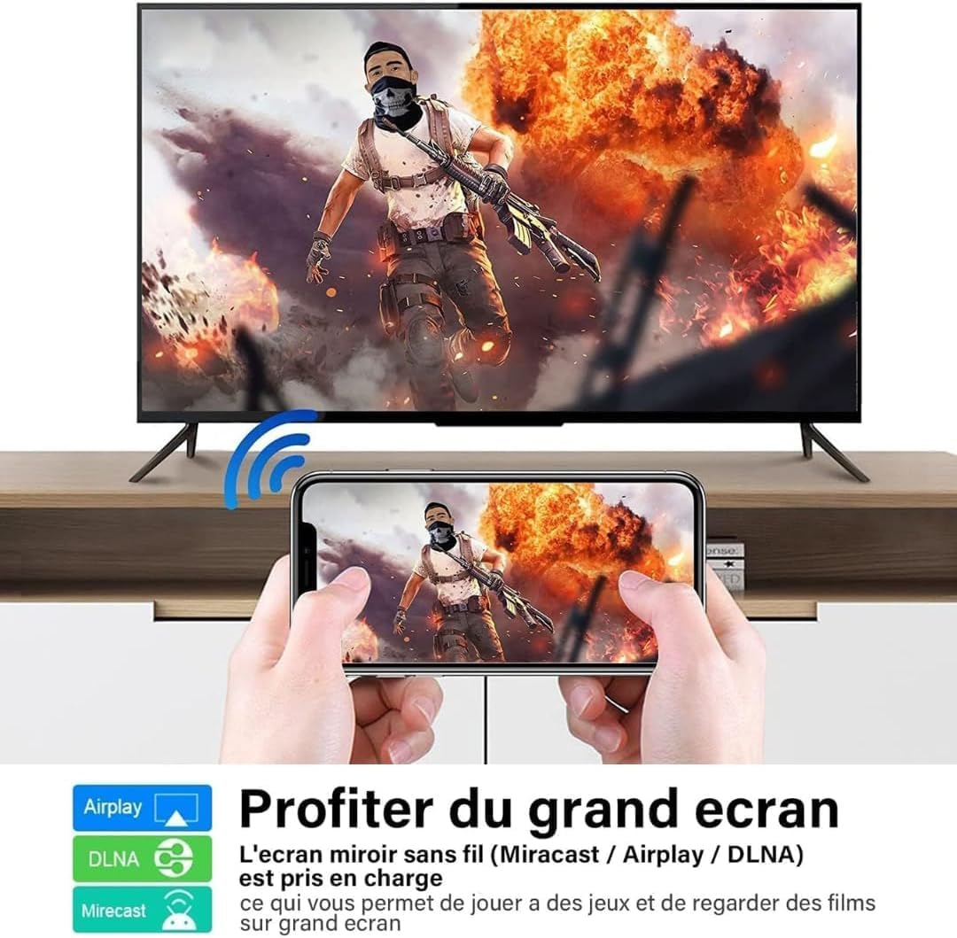 X96 Mini® boitier IPTV, Lecteur Multimédia de Diffusion en continu Smart Android 10.0, 2GO RAM 16GO ROM, boitier IPTV, WiFi, Allwinner H313, Prend en Charge 4K HD, chipset Quad-Core, H256 X96Q