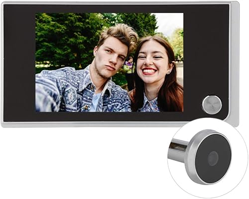 Sanpyl Visor de Mirilla de puerta Digital, 3.5" LCD Digital 120 Cámara de Visor de Mirilla Timbre electrónico Cámara de ojo de gato Cámara de