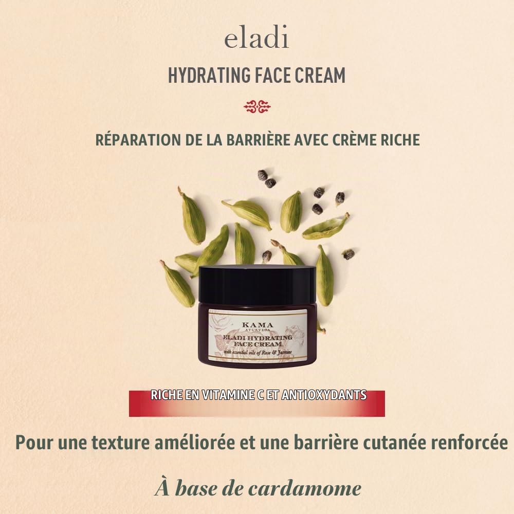 KAMA AYURVEDA Crème ayurvedique hydratante du visage ELADI