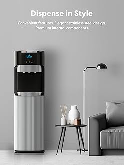 Brio 400 Series Self-Cleaning UV Bottleless Water Cooler Dispenser - with 2-Stage Water Filter and Installation Kit, Tri Temp Dispense, Child Safety Lock - UL/Energy Star Approved