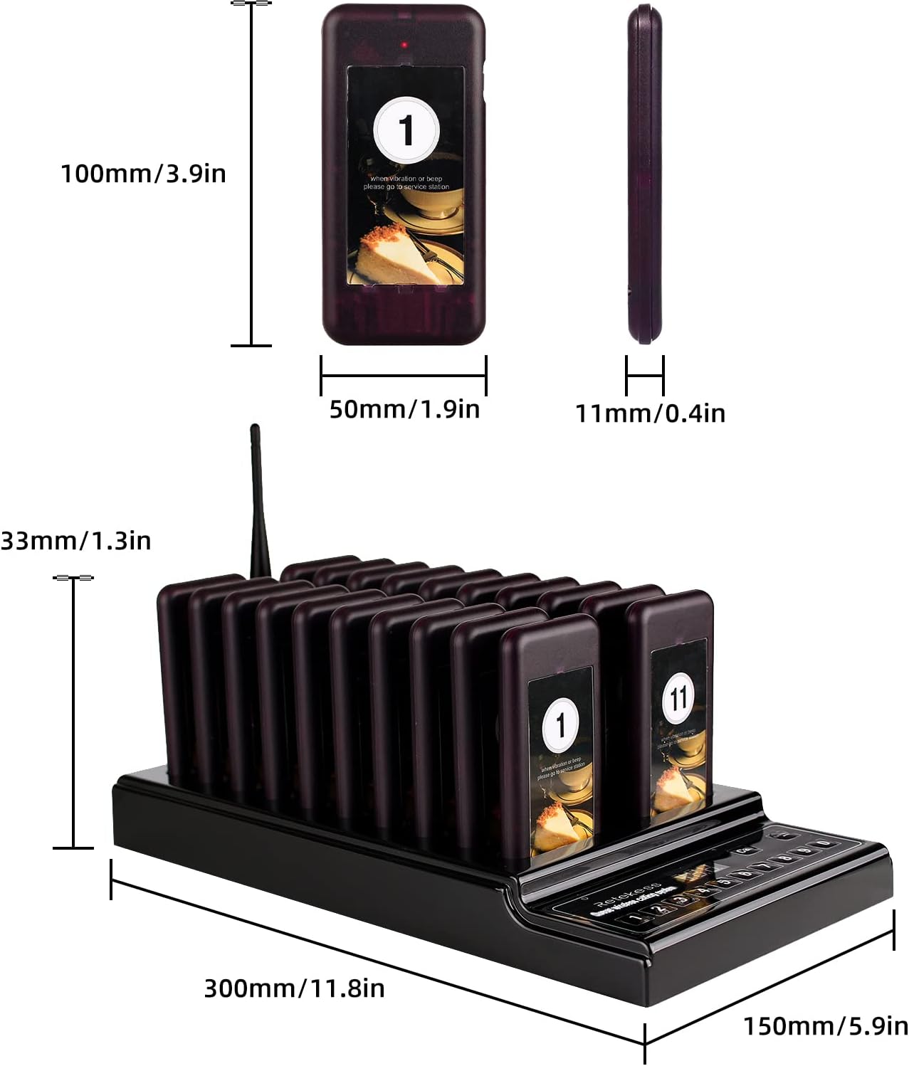 Exсluѕіvе Dіѕсоunt 🔥 Retekess T112 Pager Systems for Restaurants Wireless Calling System Restaurant Pager System with 30 Pcs Coaster Pagers 999-channel Keypad Call Buttons System and Charging Dock Transmitter(30 Pagers)