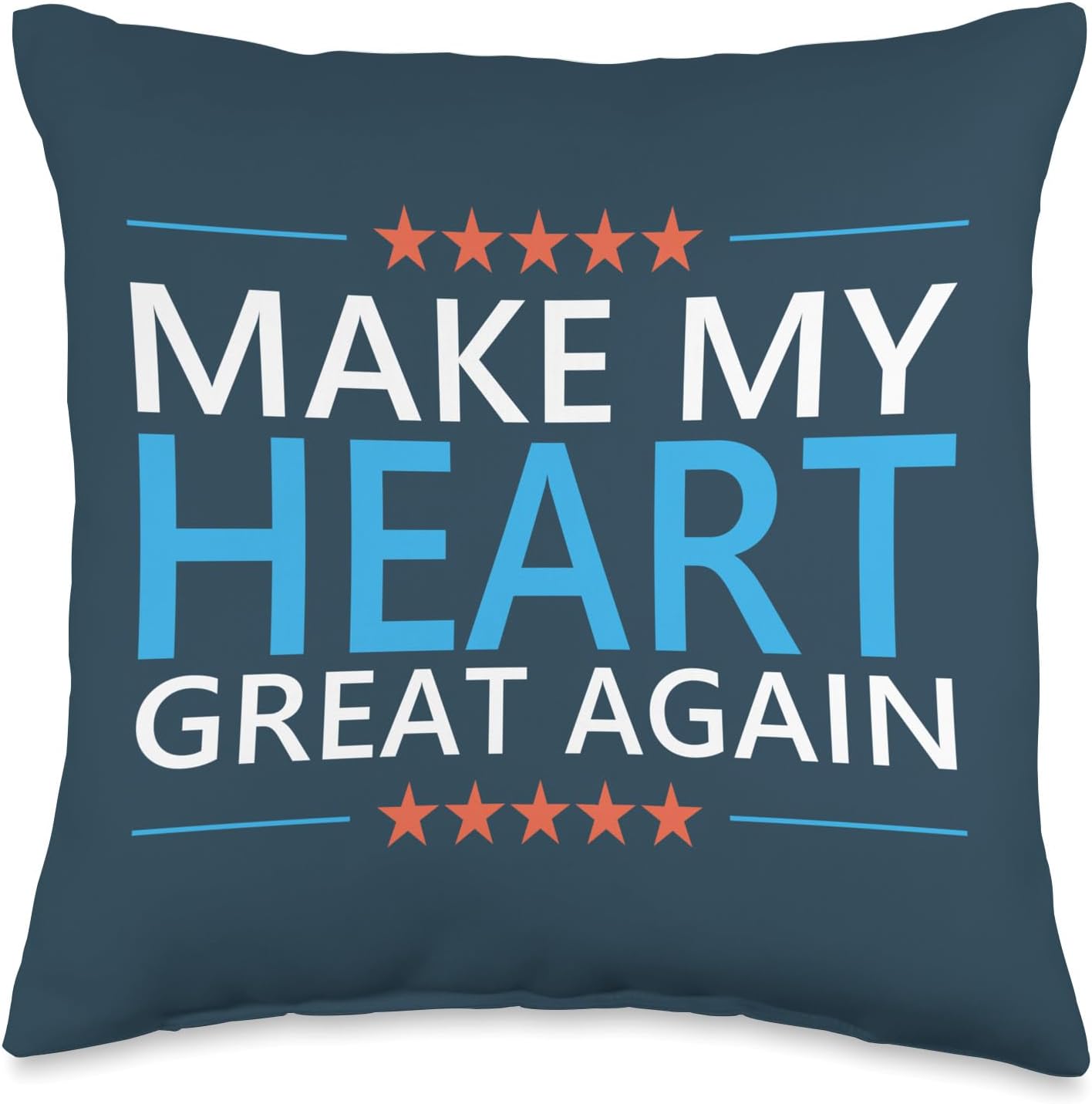 Make My Heart Great Again Open Heart Surgery Recovery Throw Pillow