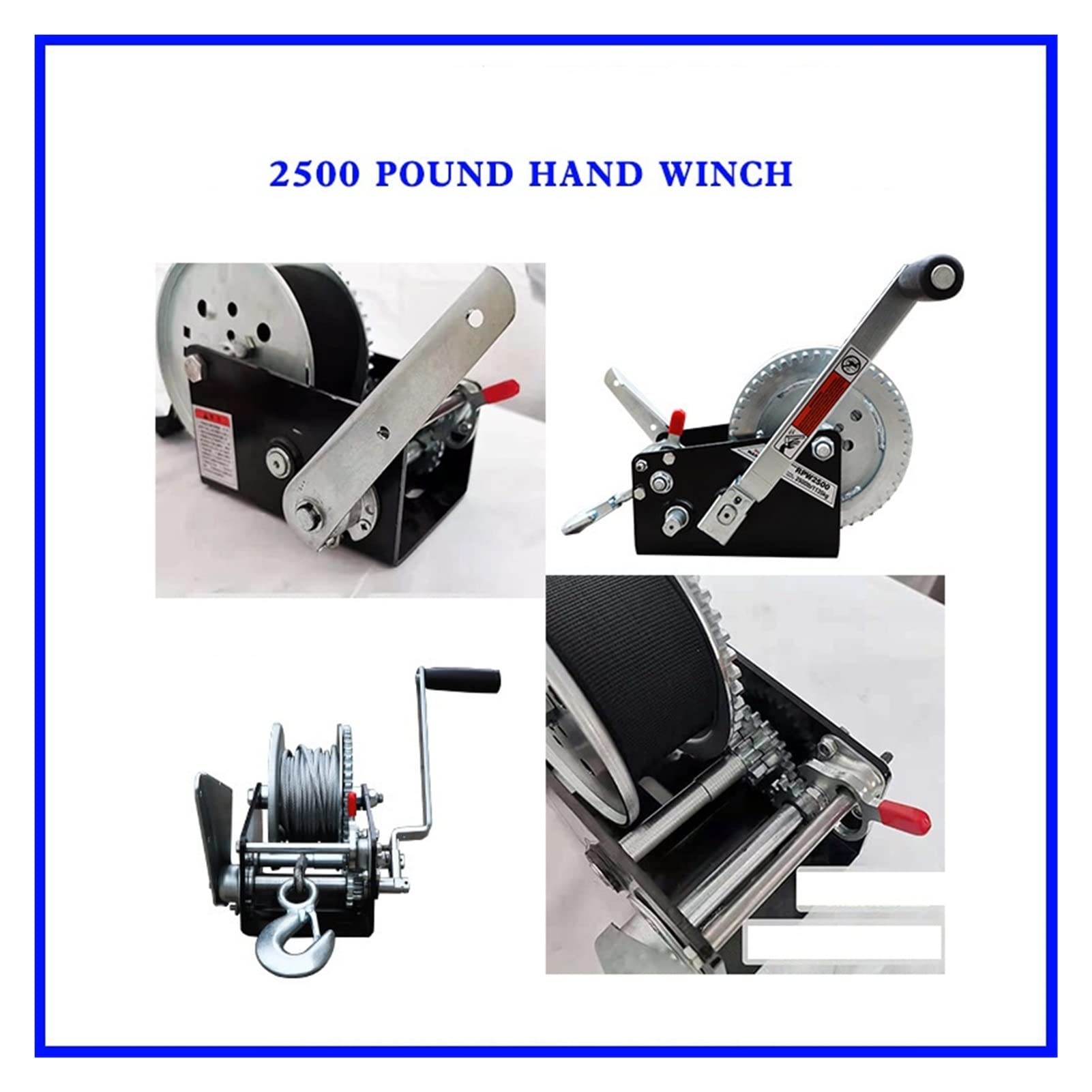 Wciągnik łańcuchowy, 2500 LBS Automatyczny dźwigarka hamulca podnośnikowa Podnośnik do podnośnika Micro Mobile Small Crane(20m wire rope+hook)