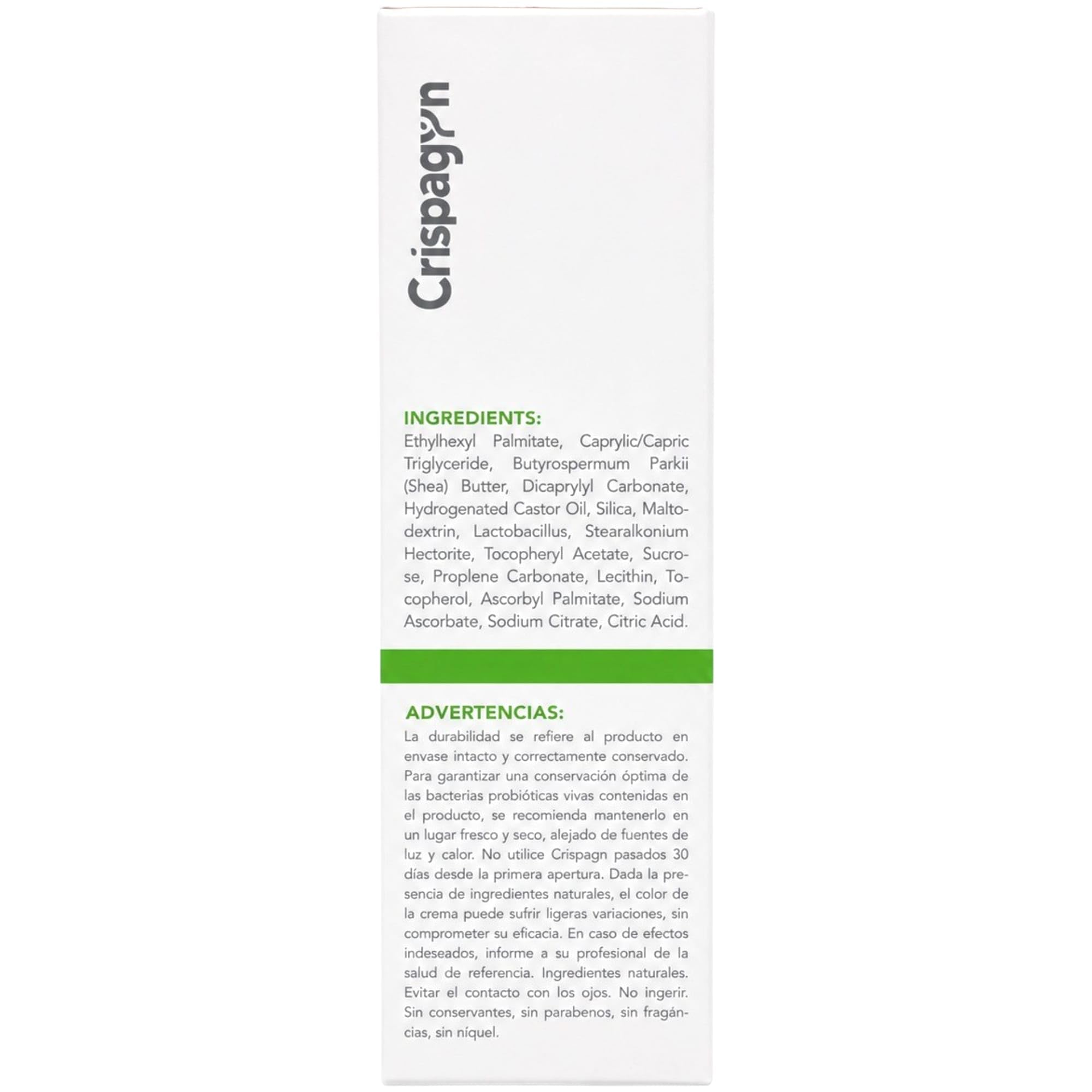 Bromatech Crispagyn 30 ml - Crema Íntima Calmante y Regeneradora con Lactobacillus crispatus - Alivio de Sequedad, Picor y Ardor Vaginal - Restaura la Flora y Microbiota - Uso Tópico