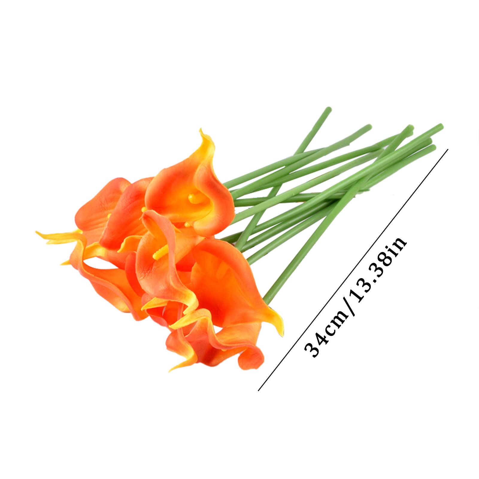 Amazon｜プラスチック花の茎、人工の花、 人工カラーリリーフラワー 10