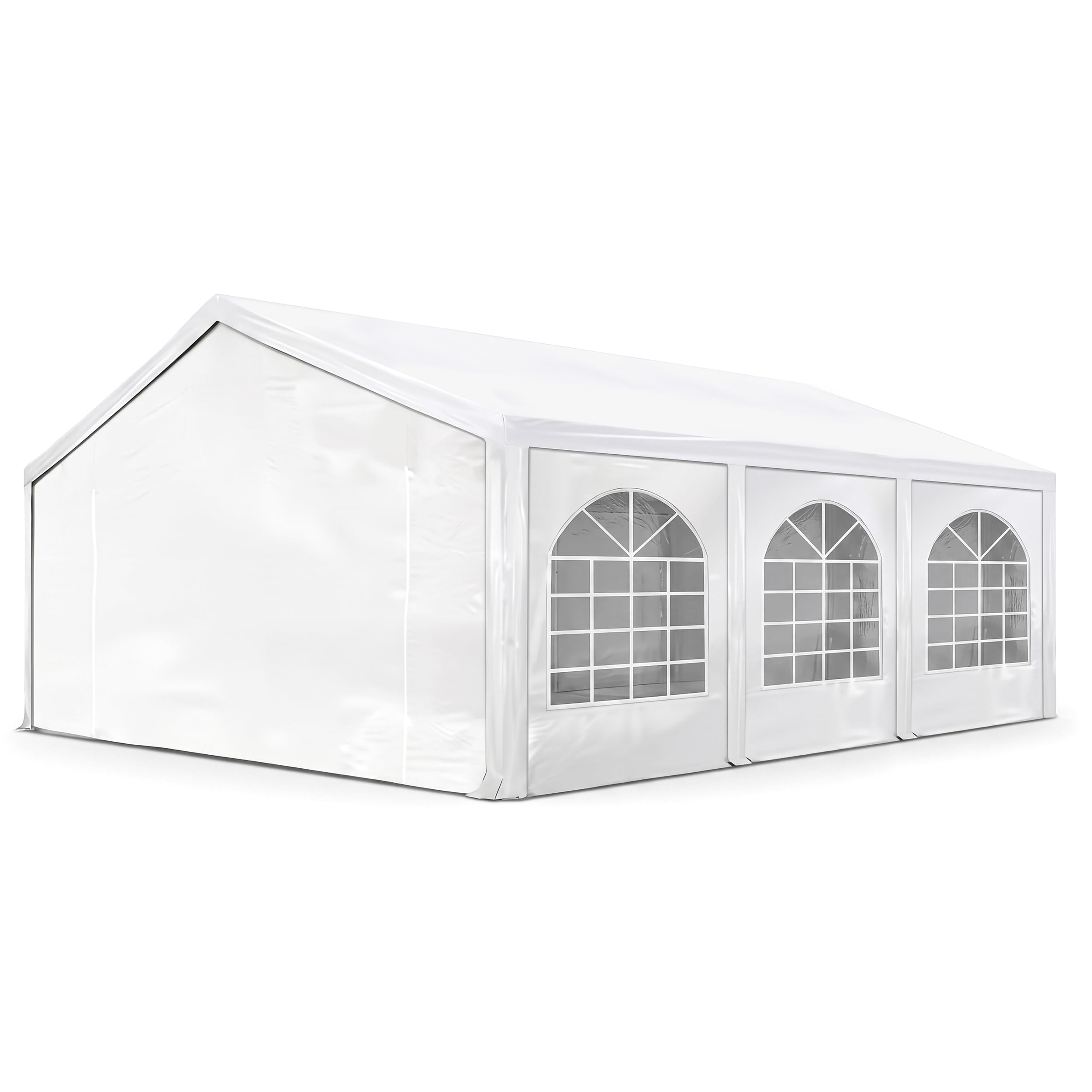 TOOLPORT Hochwertiges Partyzelt 5x6 m Pavillon Zelt PE Plane 450 N Gartenzelt Festzelt Wasserdicht weiß