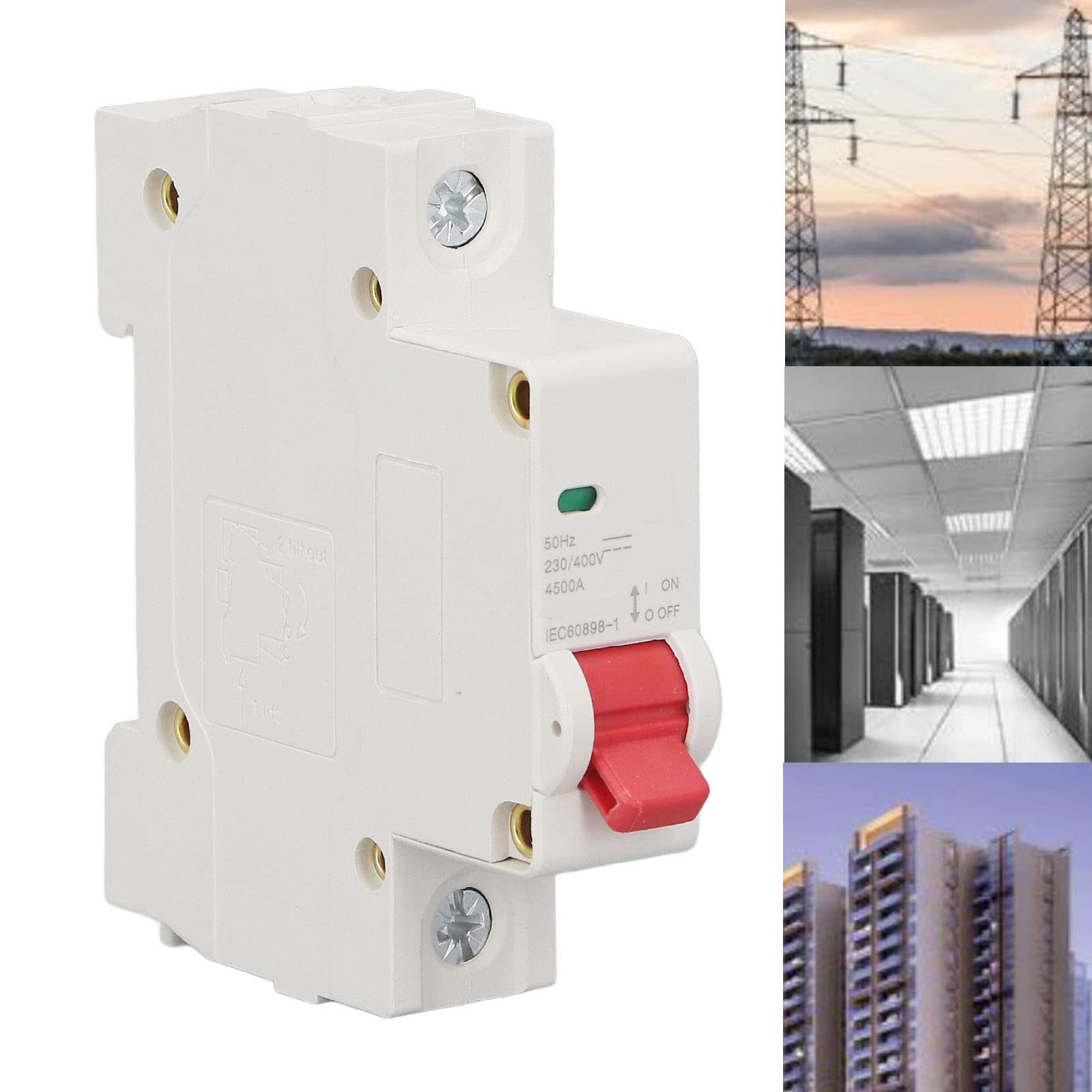 Dispositivo di protezione contro le sovratensioni di capacità di rottura 4500A ignifugo 400V buon effetto di odore (1P)