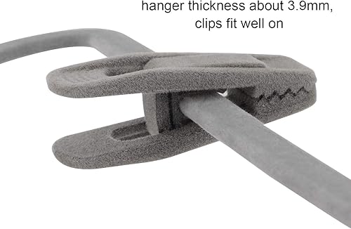 Miniatura 3 de Clips de fieltro para colgar, paquete de 80 clips para pantalones para perchas de terciopelo, clips fuertes para colgar bebés para uso con colgador