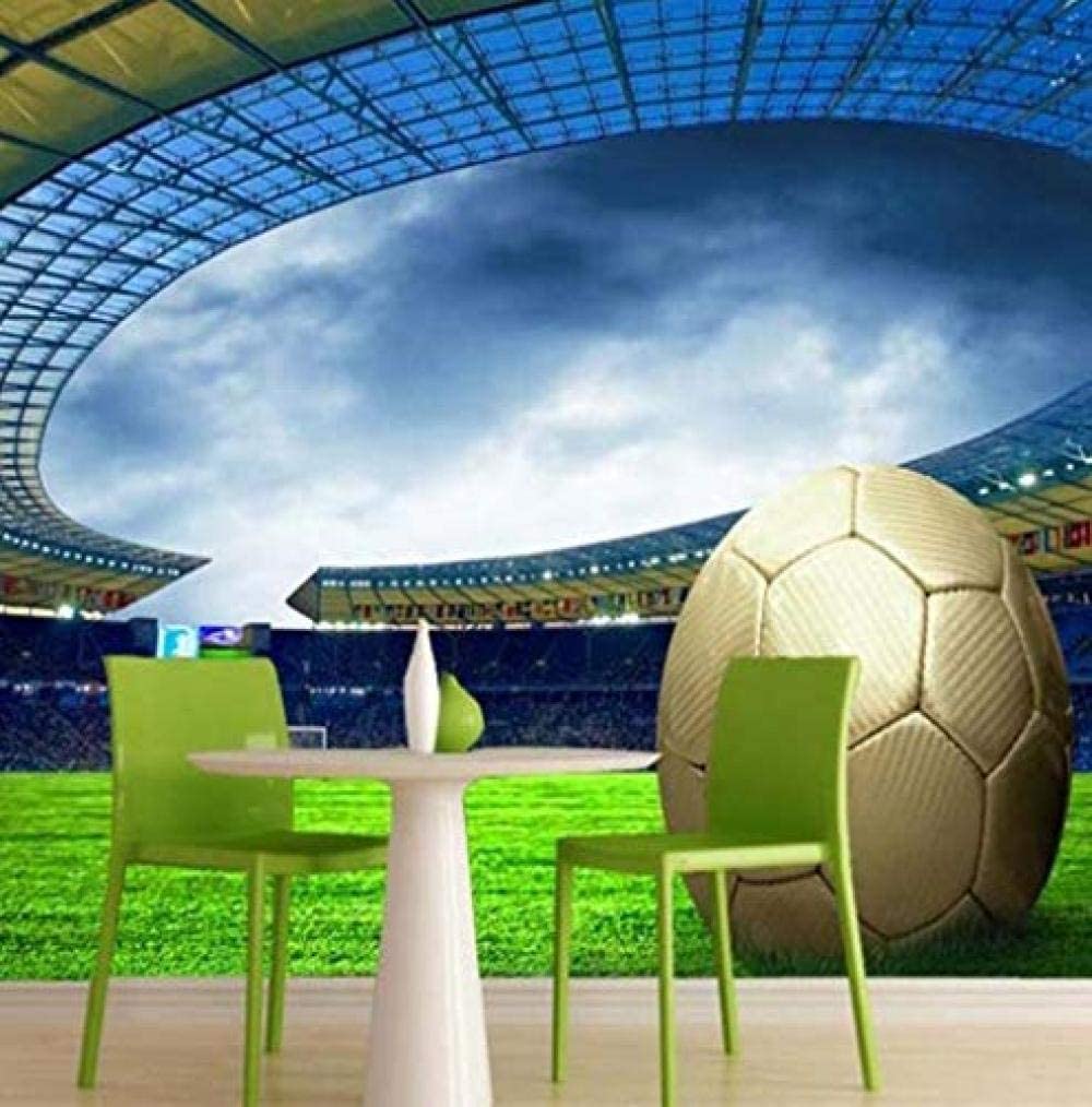 3d Wall Mural Wallpaper Football Soccer Field Basketball Removable