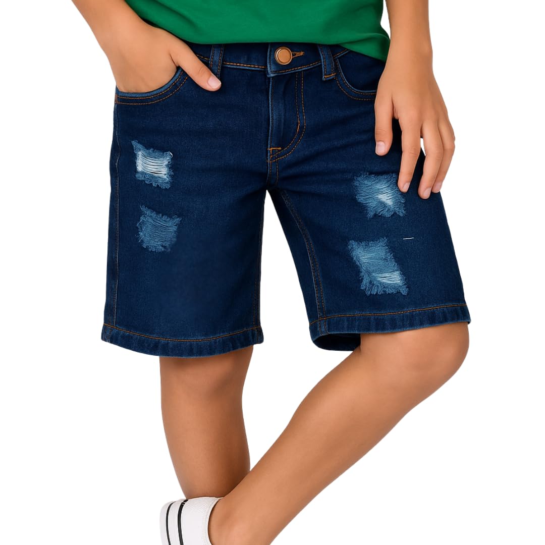 Bermuda Jeans Rasgada Infantil e Juvenil Menino, Lavagem Azul Clara e Azul Escura, Estilo Moderno, 2-16 Anos em promoção! Veja a oferta e mais achadinhos de Meninos 2 Hoje é o melhor dia para comprar Bermuda Jeans Rasgada Infantil e Juvenil Menino, Lavagem Azul Clara e Azul Escura, Estilo Moderno, 2-16 Anos com aquele preço maroto! Promoção! Aproveite a oferta! 2