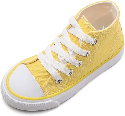 Komfyea Kids High Tops Sneakers Boys Girls Hightops Canvas Toddler Shoes
