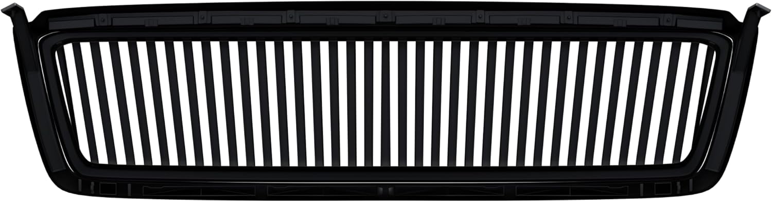 Armordillo Vertical Style Front Grille|Compatible With 2004-2008 Ford F150|8721421|Matte Black|Front Hood Bumper Grille
