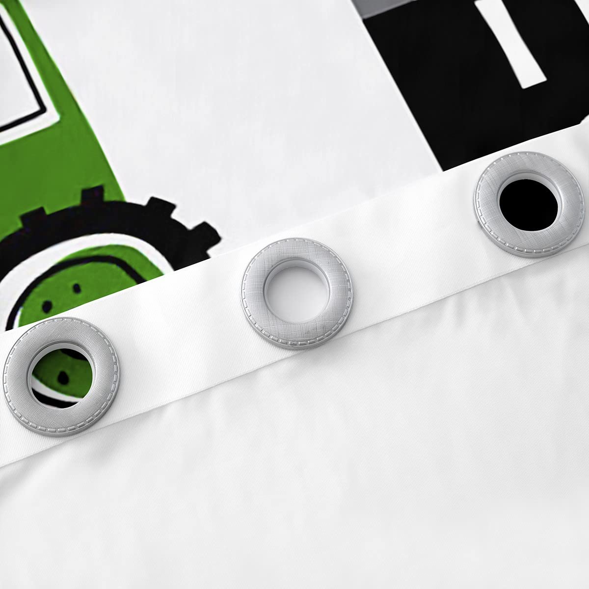 Cortinas de ventana de tractor de cosechadora verde, sueños de construcción para niños, cortinas opacas de coche de dibujos animados (30%-50%) para equipos agrícolas, maquinaria, camión, decoración d