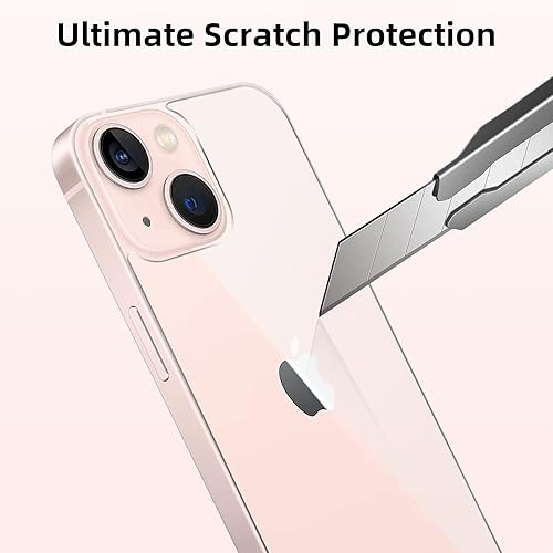Miniatura 2 de [Paquete de 2] Protector de pantalla trasera para iPhone 13 para iPhone 13, protector de pantalla de vidrio templado antiarañazos y burbujas en la