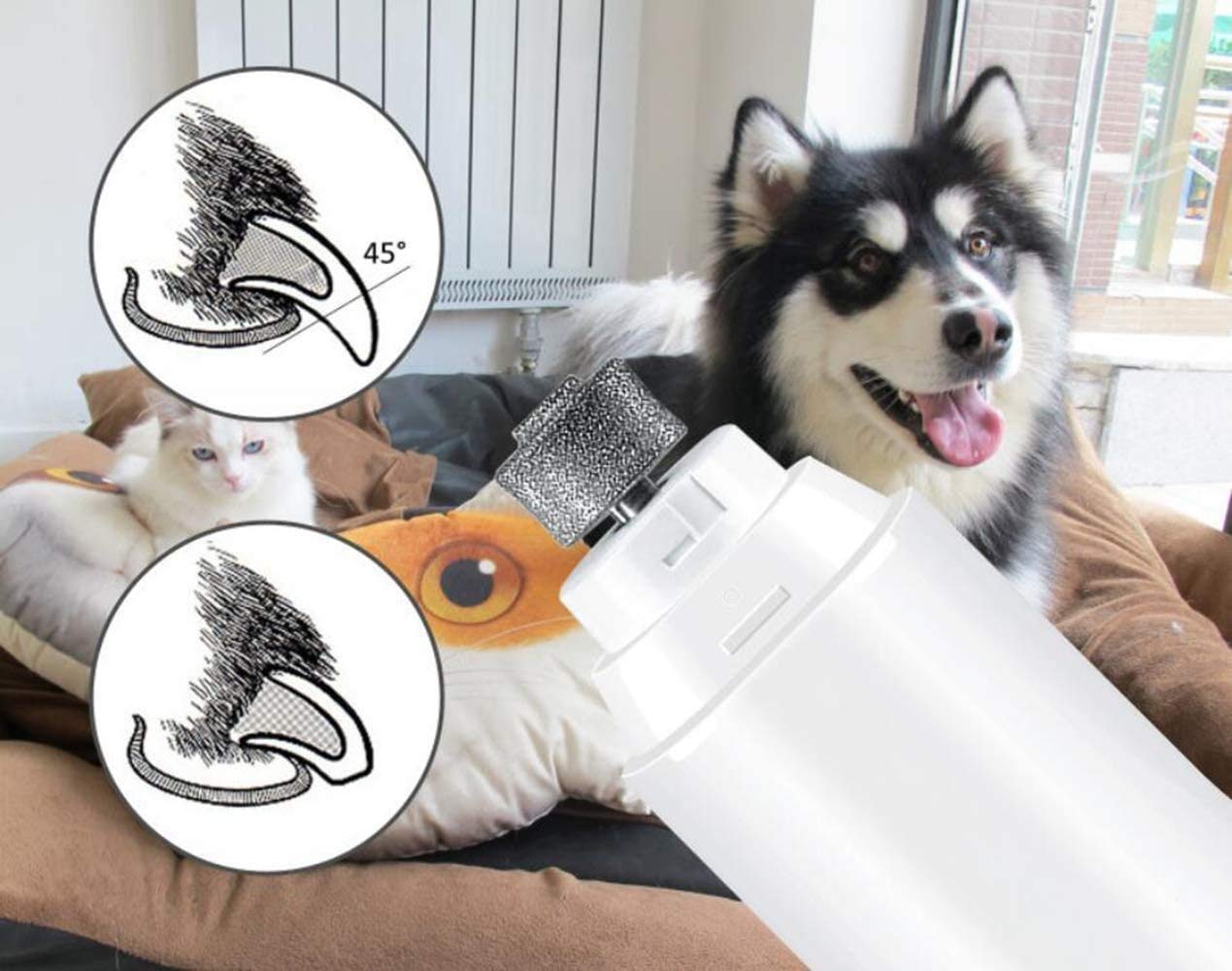 Haustiernagelschleifer, ruhige Haustiernagelschleifer mit 18h Arbeitszeit, Pfotenpflege & Glättung für kleine mittlere Hunde Katzen