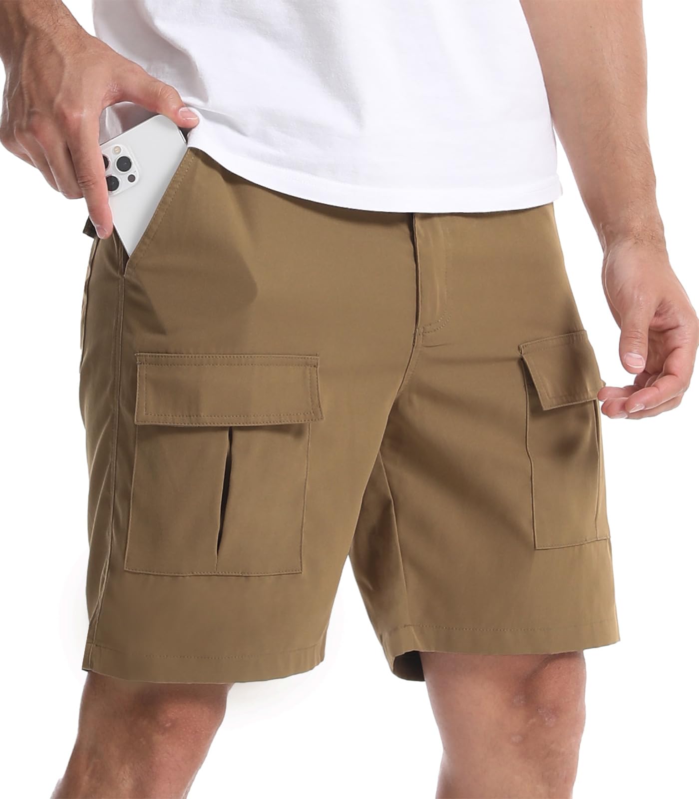 Suwangi Pantaloncini Uomo Cargo Corti Bermuda Chino Shorts Estivi Casual Pantaloncini Corti con 6 Tasche