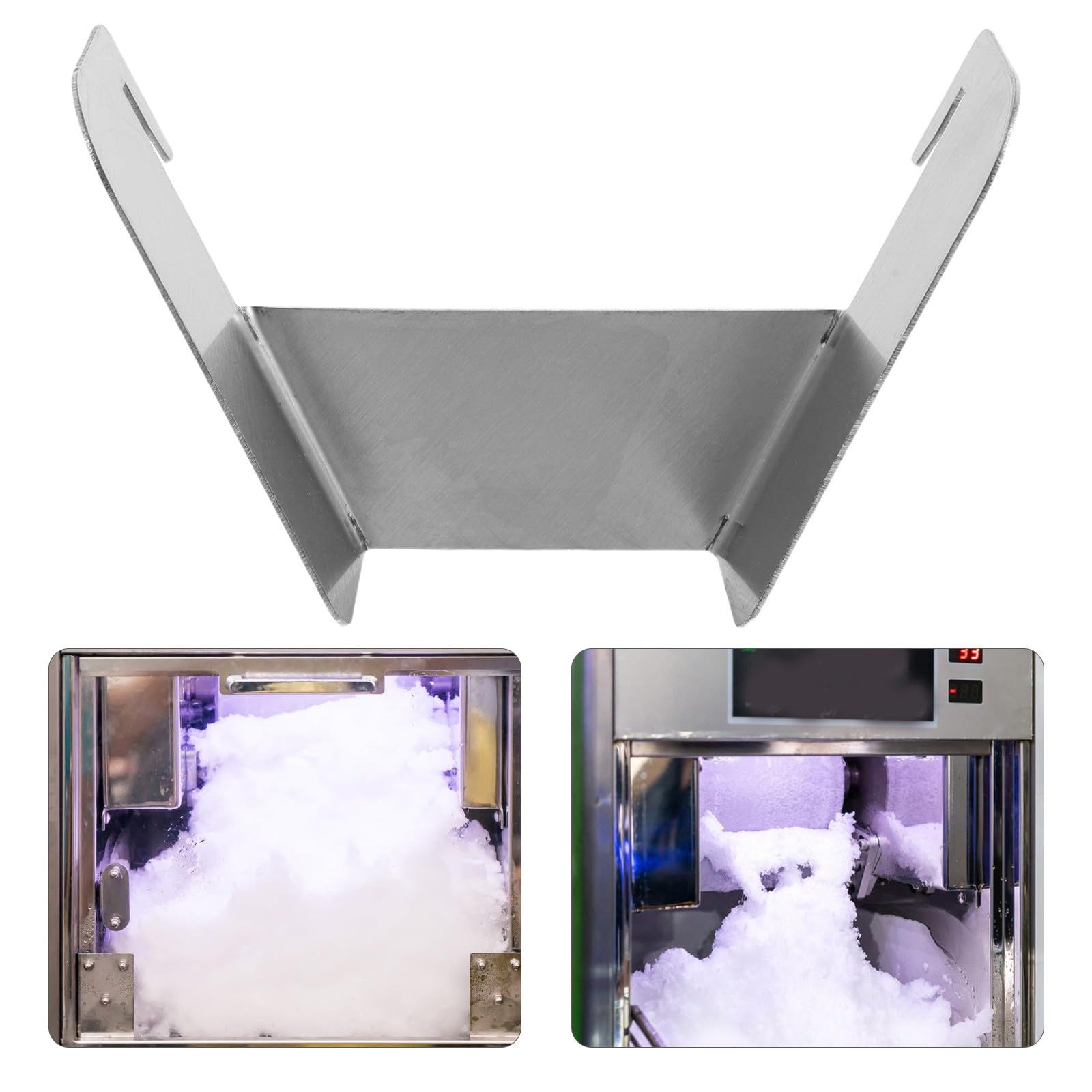 Eiswürfel und Müheloser Installation mit Vielseitiger Kompatibilität Eismaschine Edelstahl Ersatzteil Schneeflocken Bereiter Silber für Cafés und Dessertgeschäfte