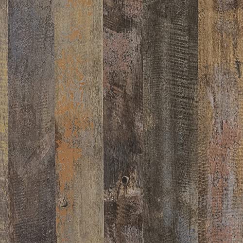 VaryPaper 32''x354'' Large Size Rustic Wood Wallpaper Shiplap Peel and