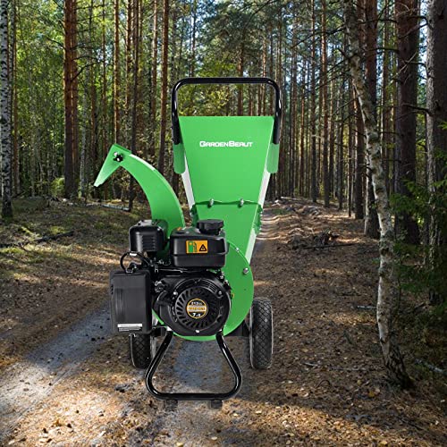 Gardenbeaut S3 Wood Chipper Shredder, 7 Hp 212Cc Gasoline Engine, 3" Max Wood Diameter, 1-Year Warranty After Product Registration #TOP6