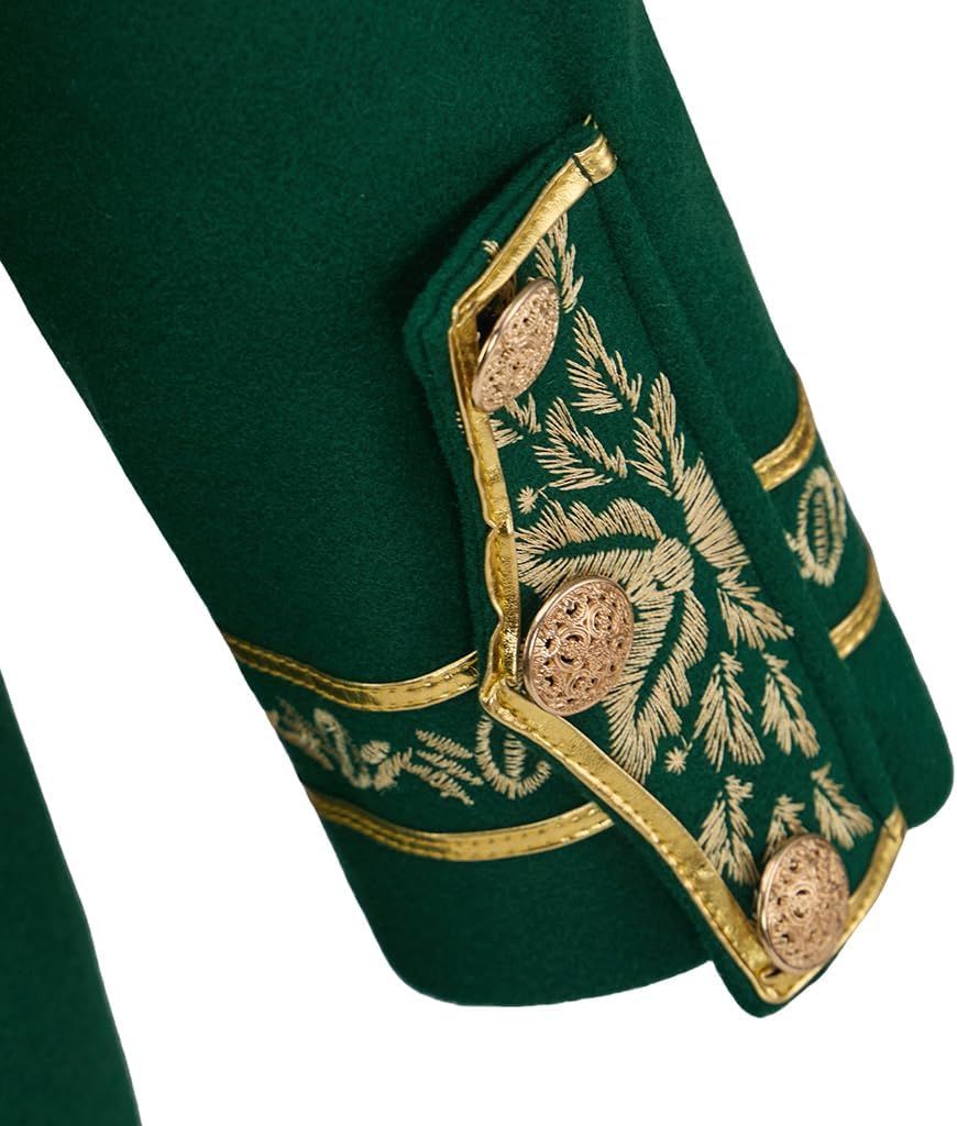 Men's Medieval Tuxedo Jacket Tailcoat Gothic Steampunk Victorian Vintage Embroidery Frock Coat