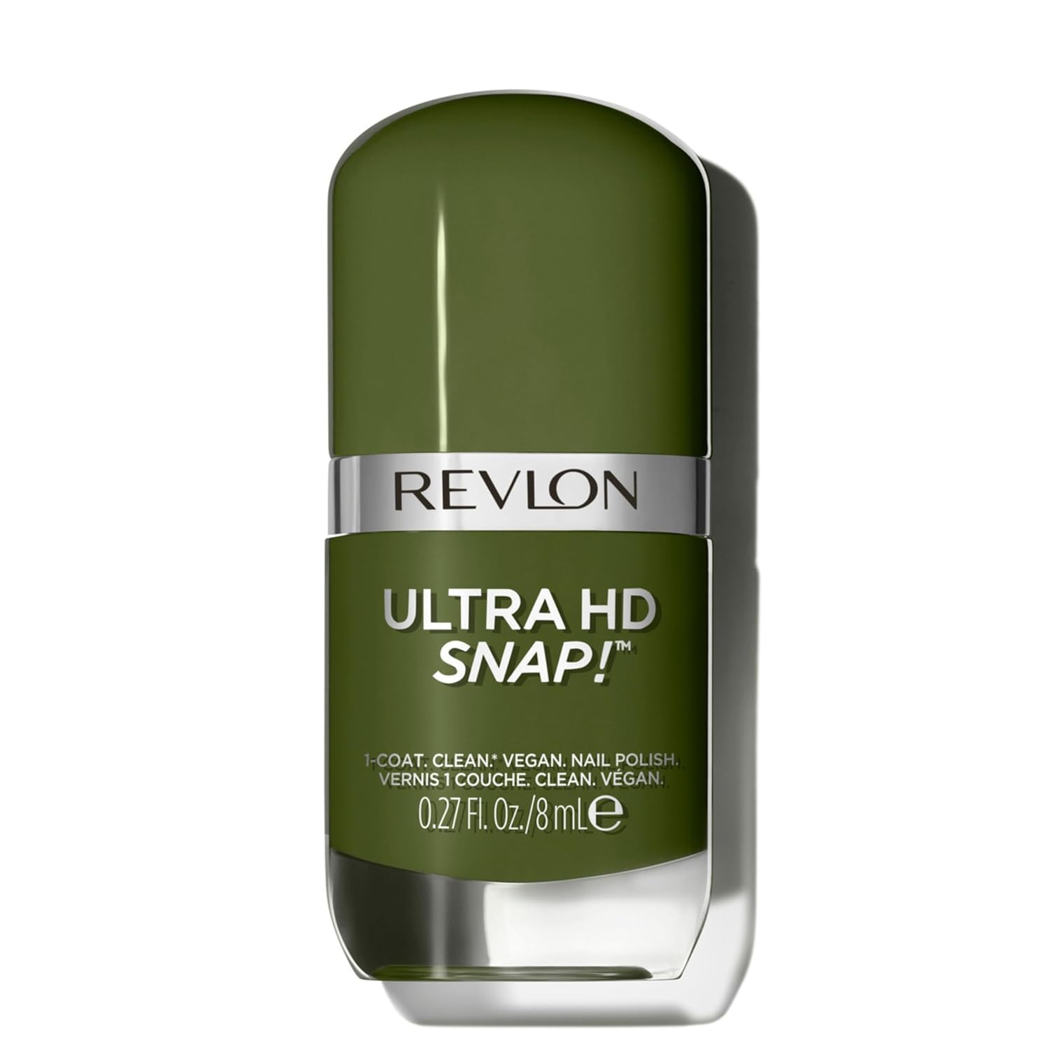 REVLON Ultra HD Snap Nail Colors, Natural Rich Glossy Finish Nail Polish, 100% Vegan Formula, No Base And Top Coat Needed, 022 Commander In Chief, 0.27 Fl. Oz., 8 ml