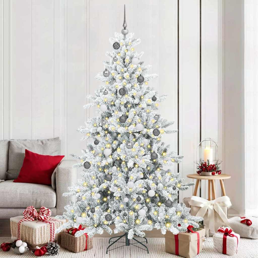 Árbol de Navidad de 210 cm con ramas articuladas en PVC para decoración festiva
