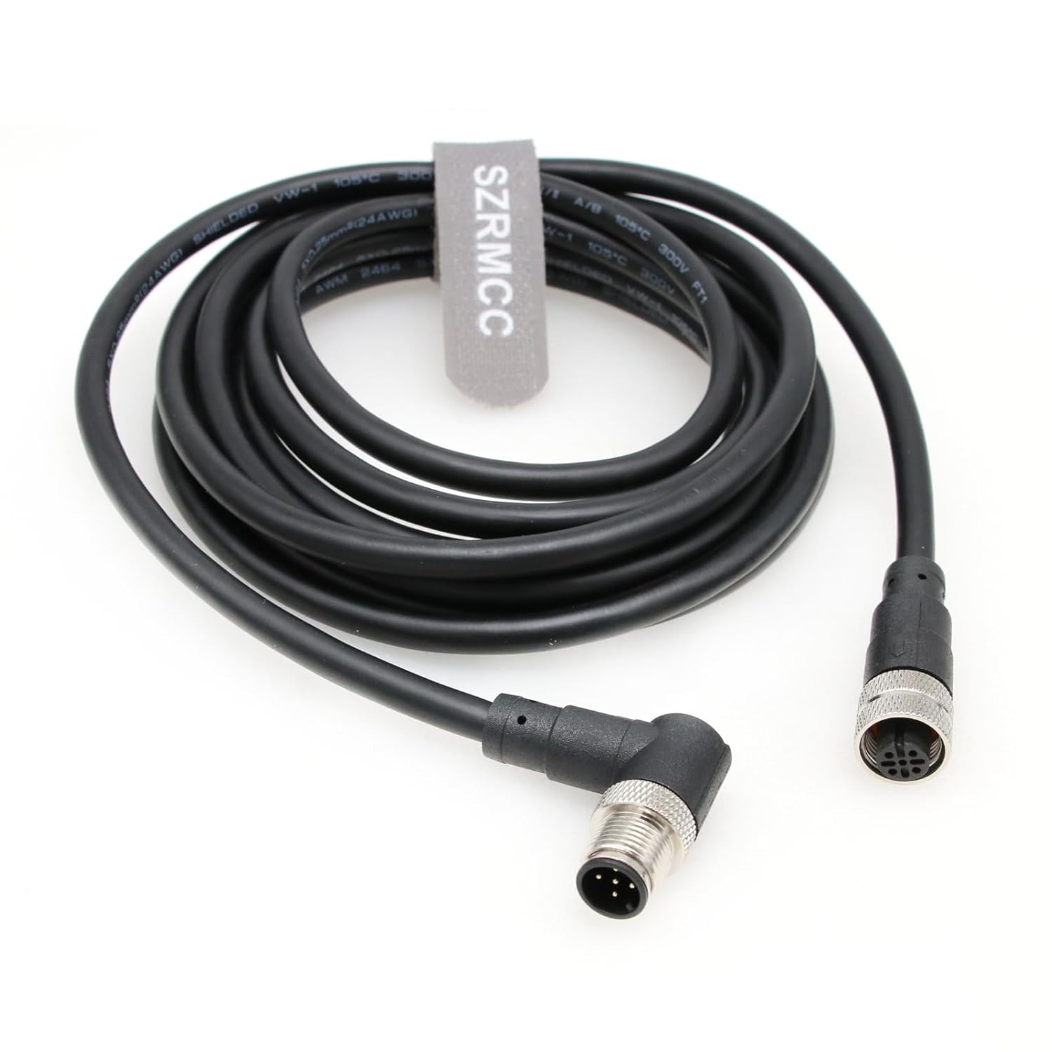 SZRMCC M12 A-Coded 5 Pin Male to Female Fieldbus Modules Cable for Industrial Profibus ProfiNet DeviceNet CANopen CC‑Link Ethernet/IP