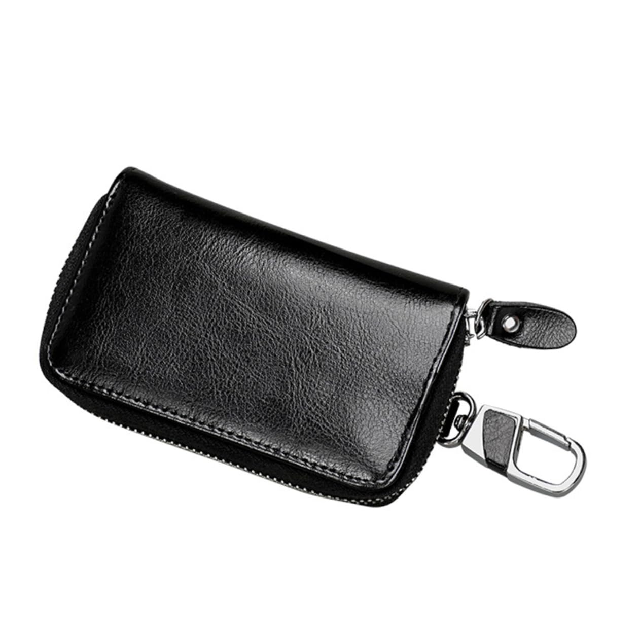 Gatuida 3piezas Bolso De Cintura De Cuero Multifuncional para Llaves De Coche Funda Cierre y Clip para Colgar Diseño Elegante y Duradero Protección contra Pérdidas y Rayones para