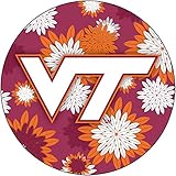 Virginia Polytechnic Institute VT Hokies 4 Inch Round Floral Magnet Officially Licensed Collegiate Product