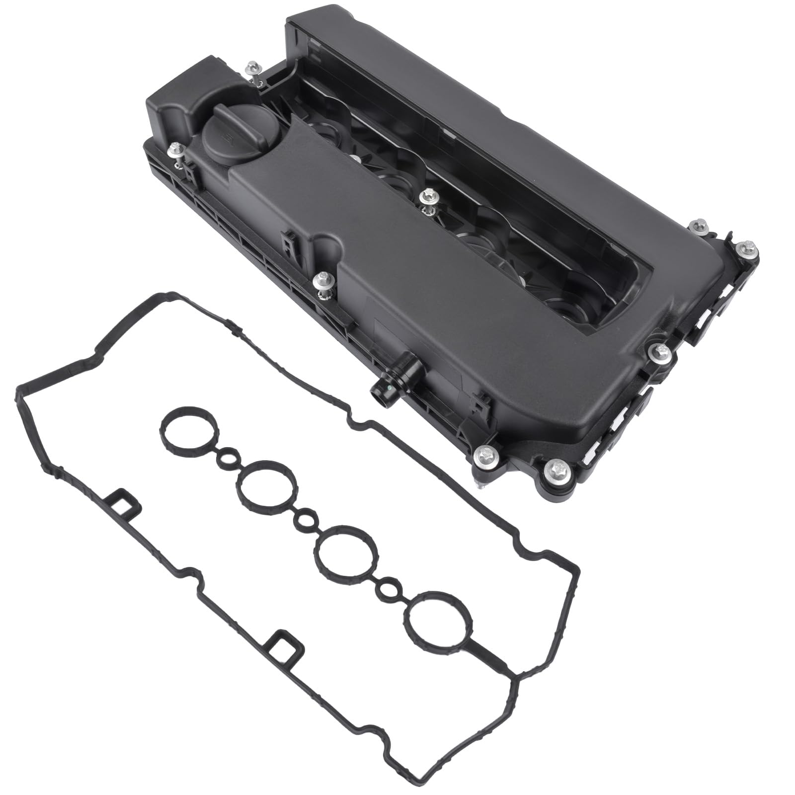 Bisenya tapa de válvula + junta de tapa de válvula Compatible con Astra H Astra J Corsa E Insignia A Meriva Mokka/Mokka X Vectra C Zafira #55564395 55558673 50002115 689045057 ECVMG001 para 1.6 1.8