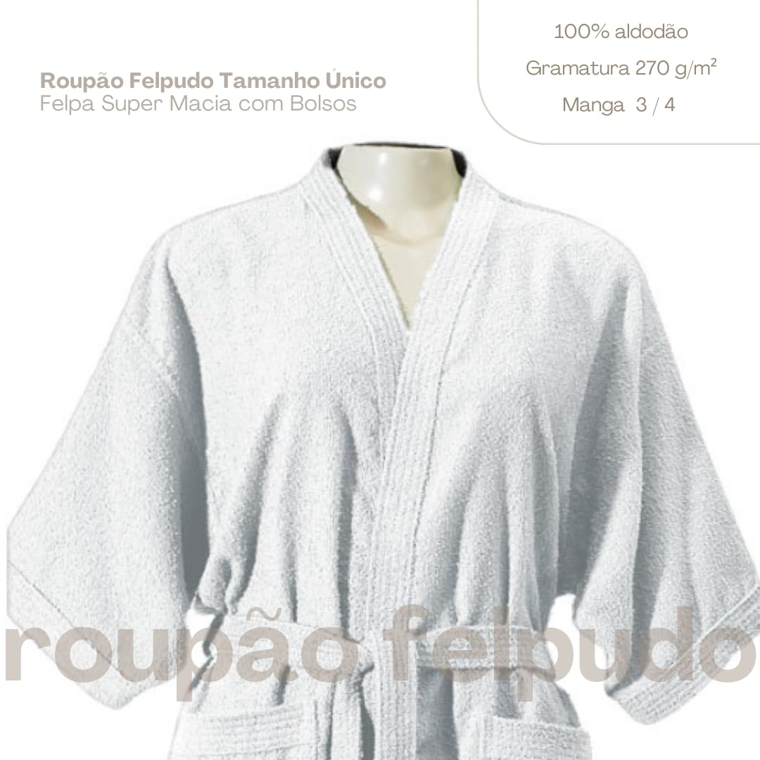 Roupão de Banho Felpudo Feminino e Masculino 100% Algodao Hipoalergenico em promoção! Veja a oferta e mais achadinhos de Moda íntima 9 Hoje é o melhor dia para comprar Roupão de Banho Felpudo Feminino e Masculino 100% Algodao Hipoalergenico com aquele preço maroto! Promoção! Aproveite a oferta! 9