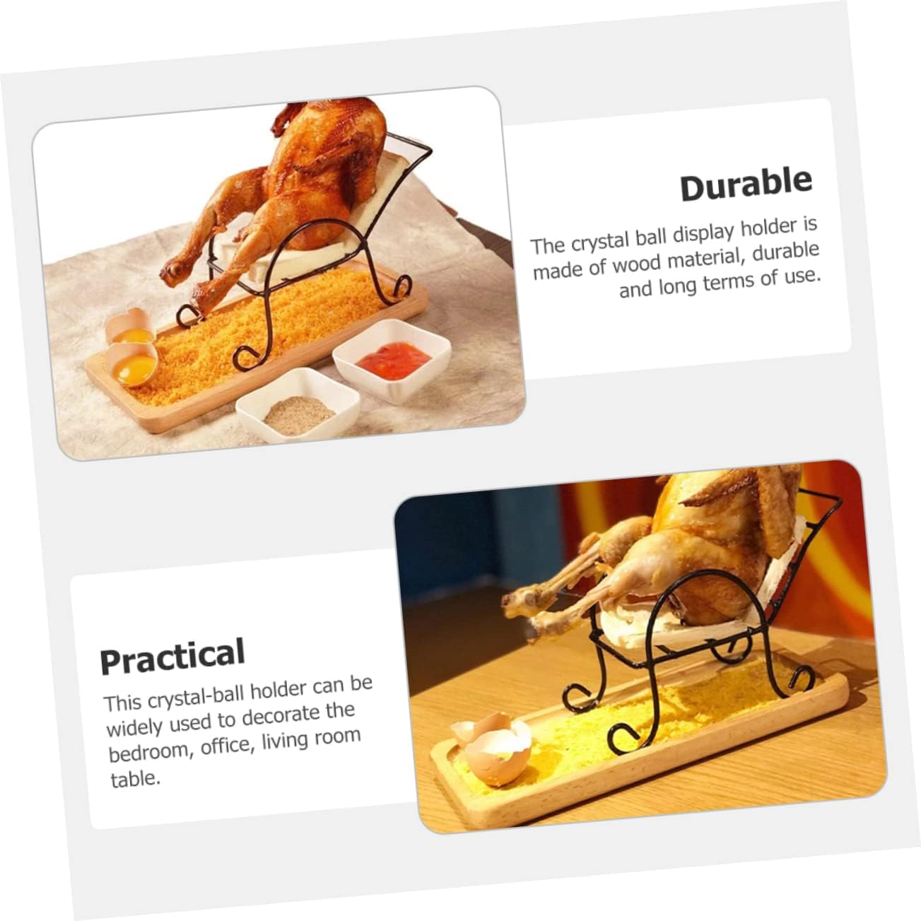 balacoo 1set Roasted Chicken Rack Tray Grilled Chicken Rack Stand for Grill Roasting Pan for Oven