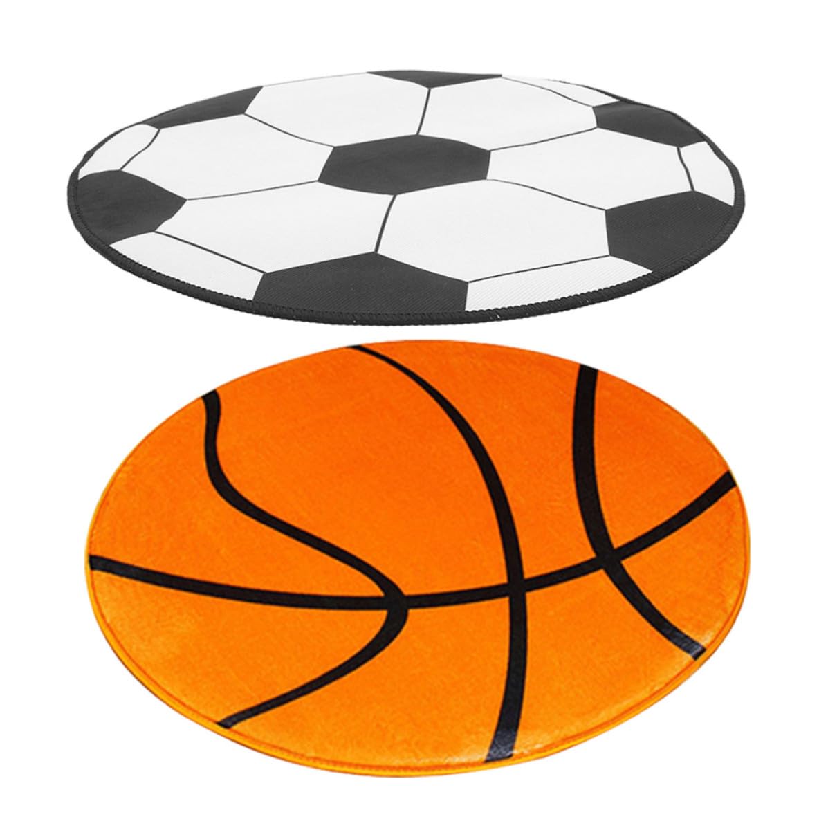 Alfombrilla baloncesto y fútbol para dormitorio infantil y silla oficina en pack de 2 piezas