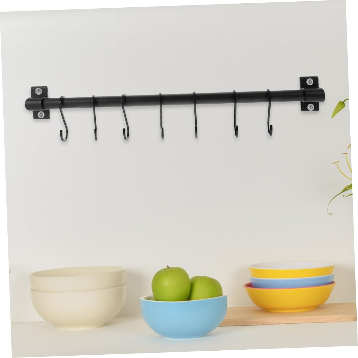 Alipis Dual Use Kitchen Hanger Removable Wall Hooks Pan Hanging Rack Movable Storage Hook