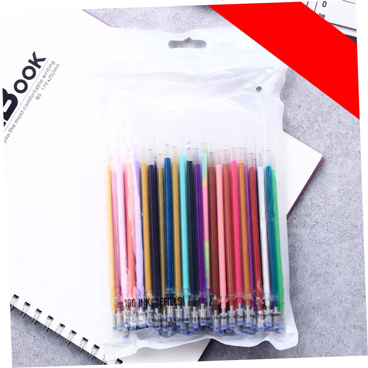 Ciieeo 2pezzi Ricariche Per Penne Gel Colorate Glitter Neon e Pastello Per Colorare Artigianato Doodle e Scrapbooking Inchiostro Resistente e Sicuro