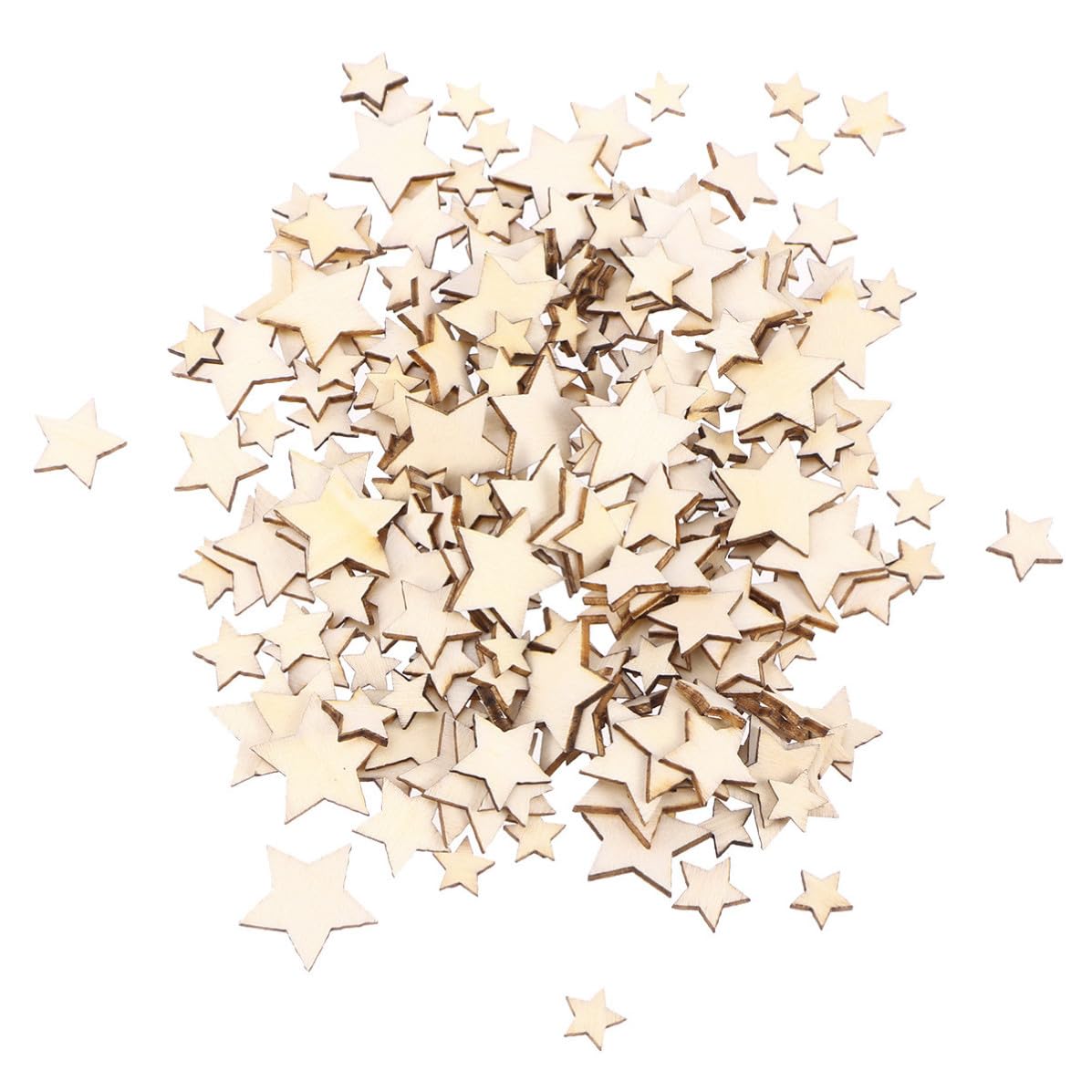 Piezas de madera en forma de estrella lisas y sin astillas para niños