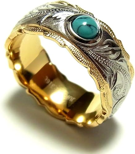 Amazon ハワイアンジュエリー リング 指輪 ターコイズ ホヌ プルメリア K14 イエローゴールド コーティング メンズ レディース インスタ 15 リング 通販