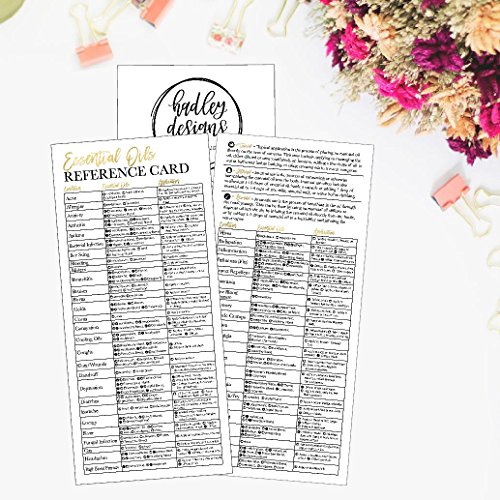 25 4x9 Essential Oil Reference Cards, For Independent Distributor Business Marketing Supplies, Educational Guide Sheet Charts Beginners, Book Mark, Guidebook Handbook Quick Mini Manual - Thumbnail 4