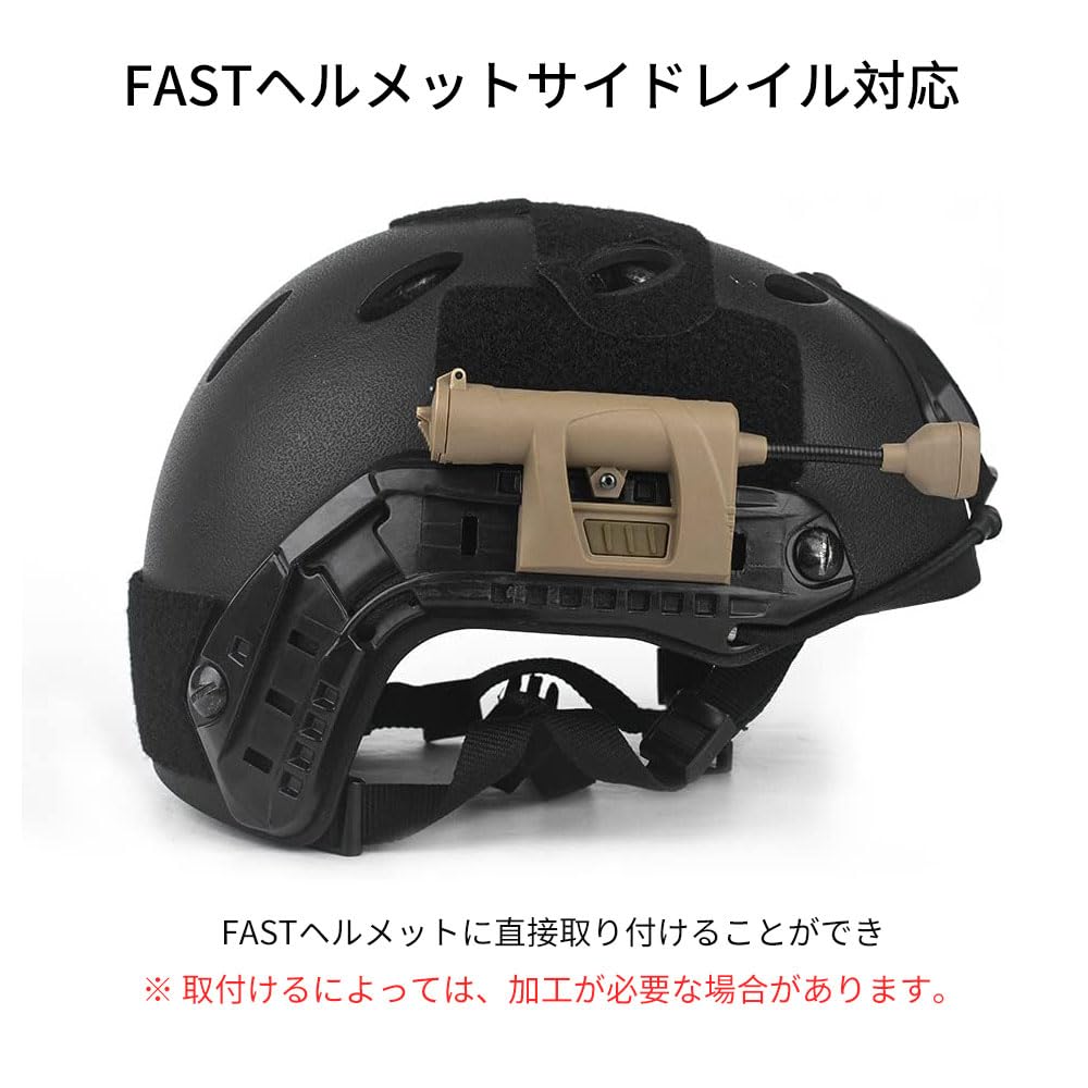 Amazon | NECARL タクティカル ヘルメットライト ミリタリー